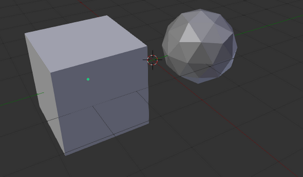 Cube and icosphere